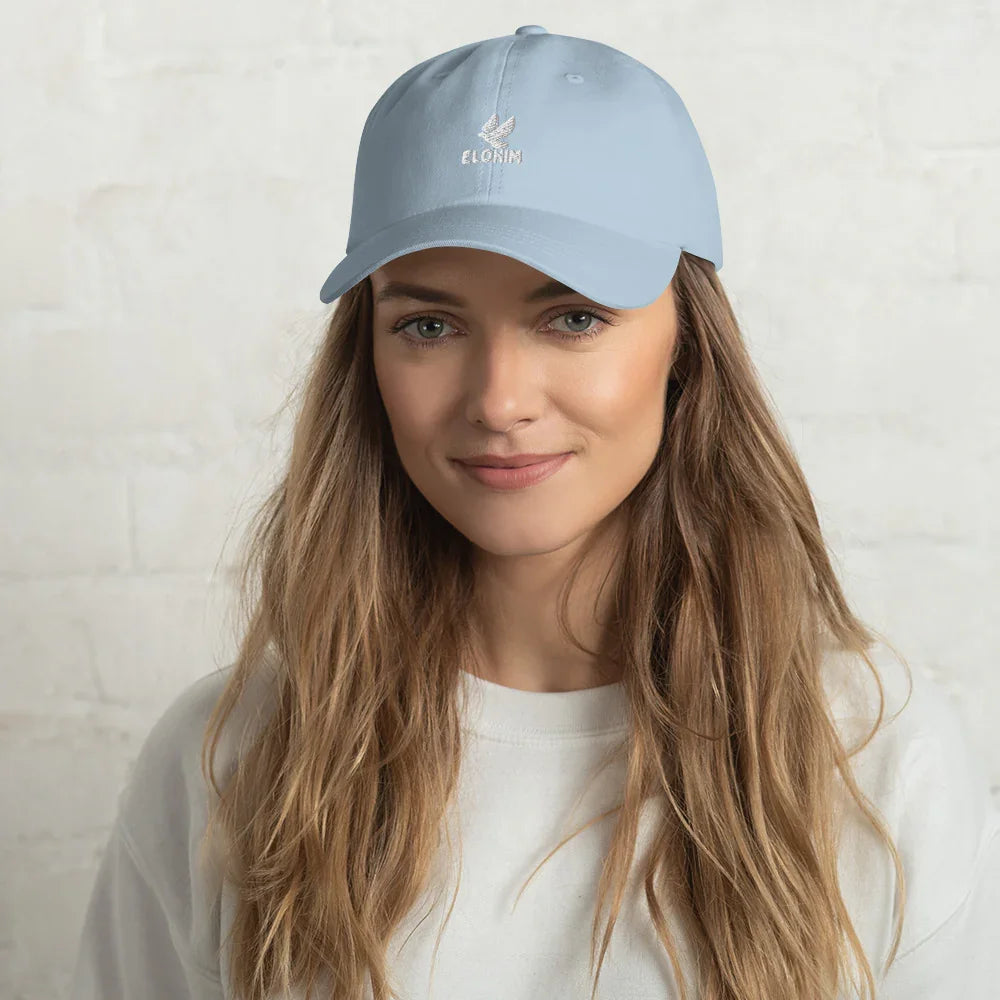 Gorra azul claro Elohim, Ropa Cristiana, Streetwear Cristiano, Camisetas Cristianas, Sudaderas Cristianas