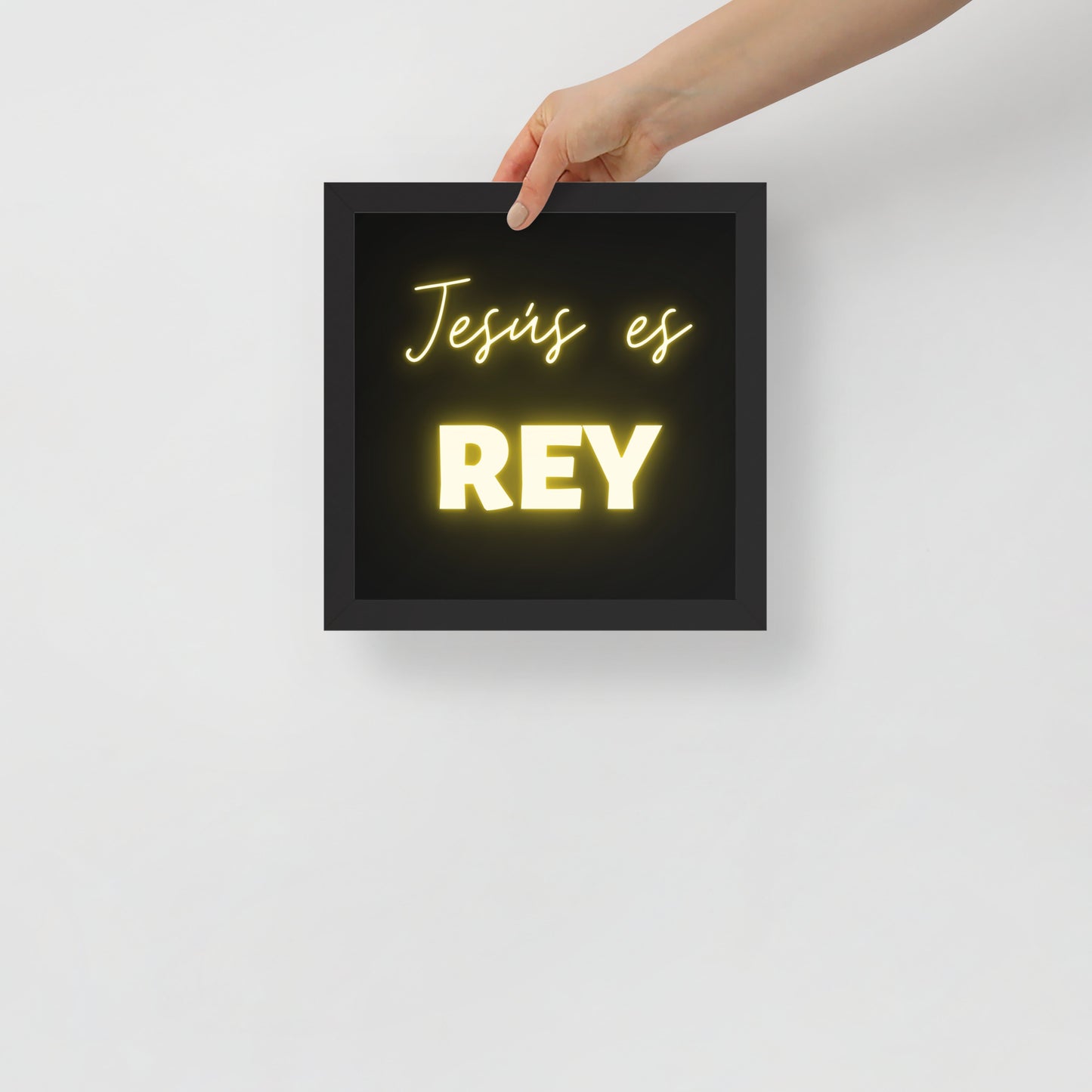 Póster con marco - Jesús es Rey