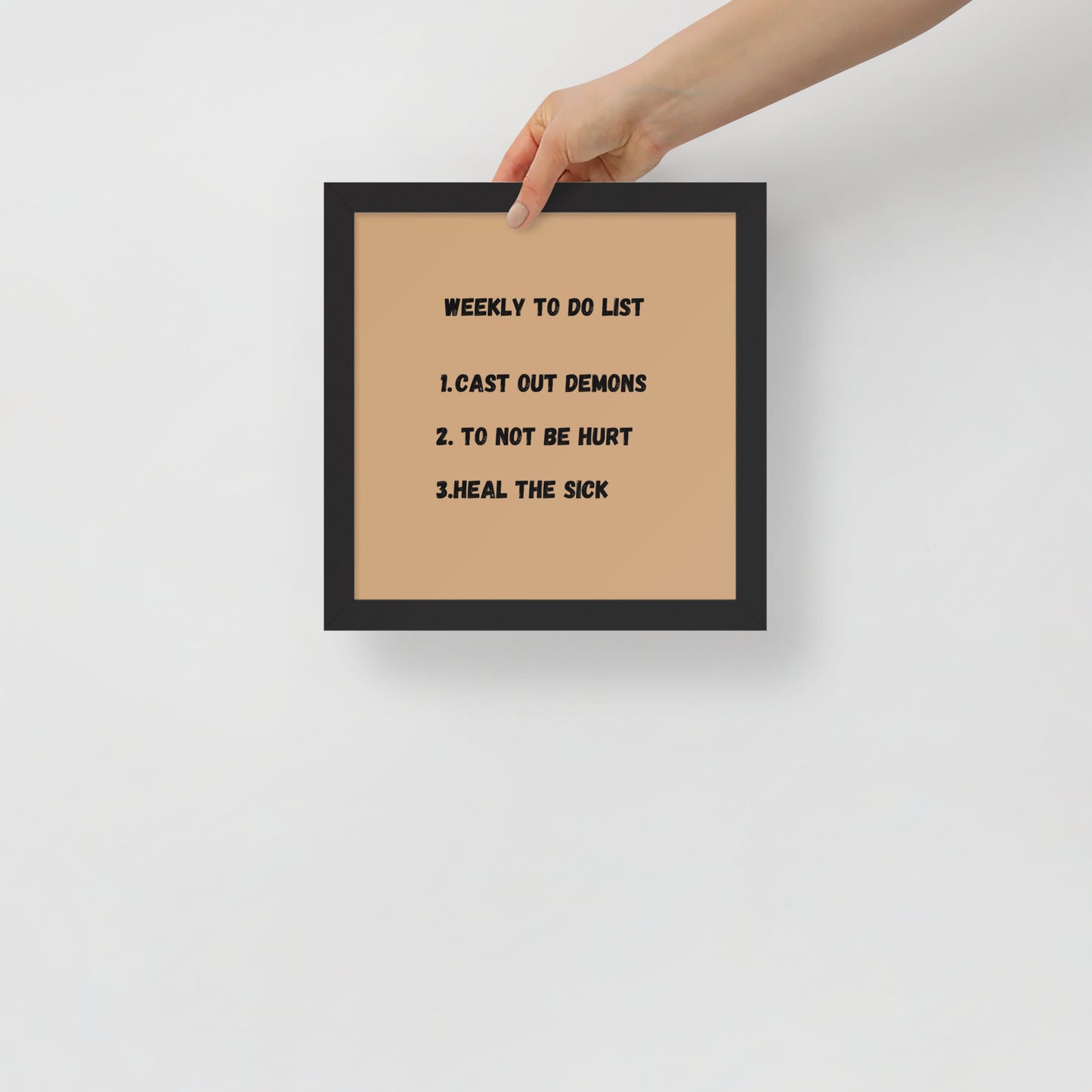 Framed poster - Weekly to do list
