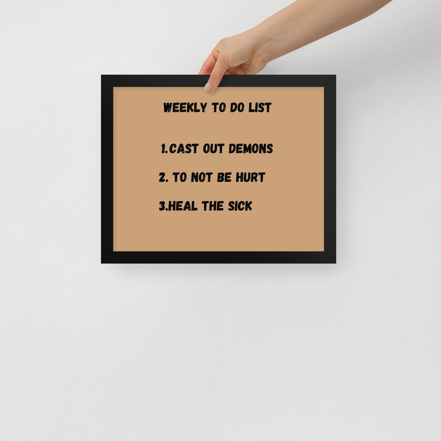 Framed poster - Weekly to do list