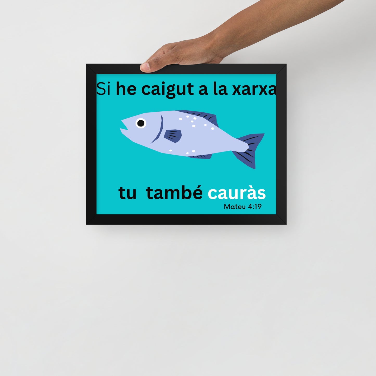 Cartell emmarcat - Si he caigut a la xarxa