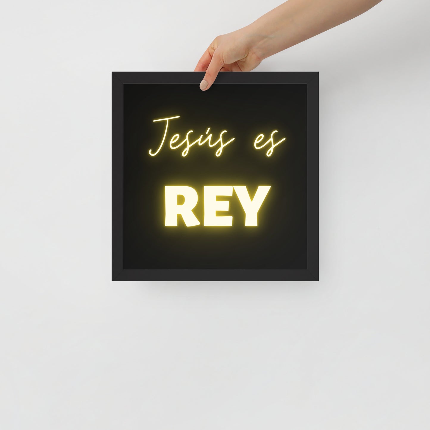 Póster con marco - Jesús es Rey