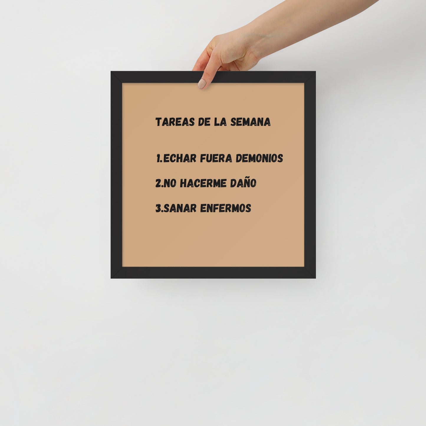 Póster con marco - Tareas de la semana