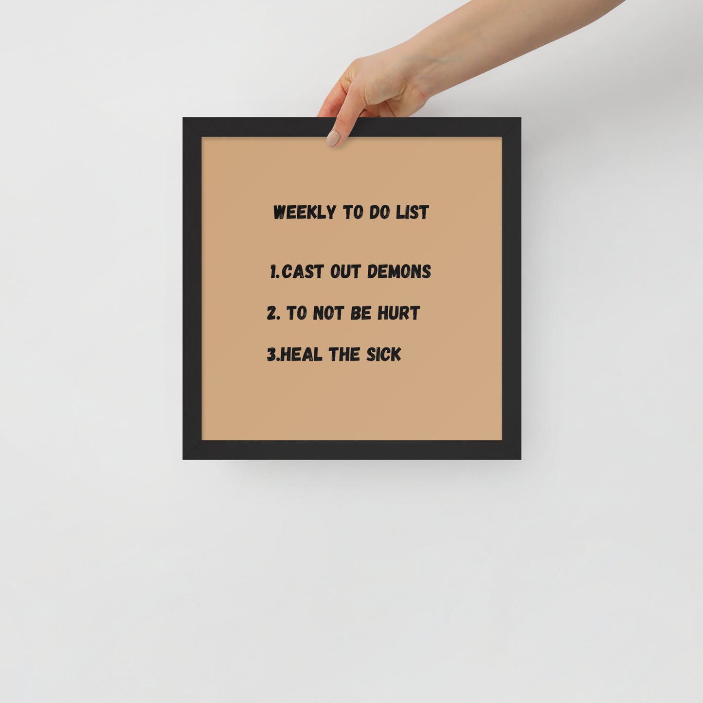 Framed poster - Weekly to do list