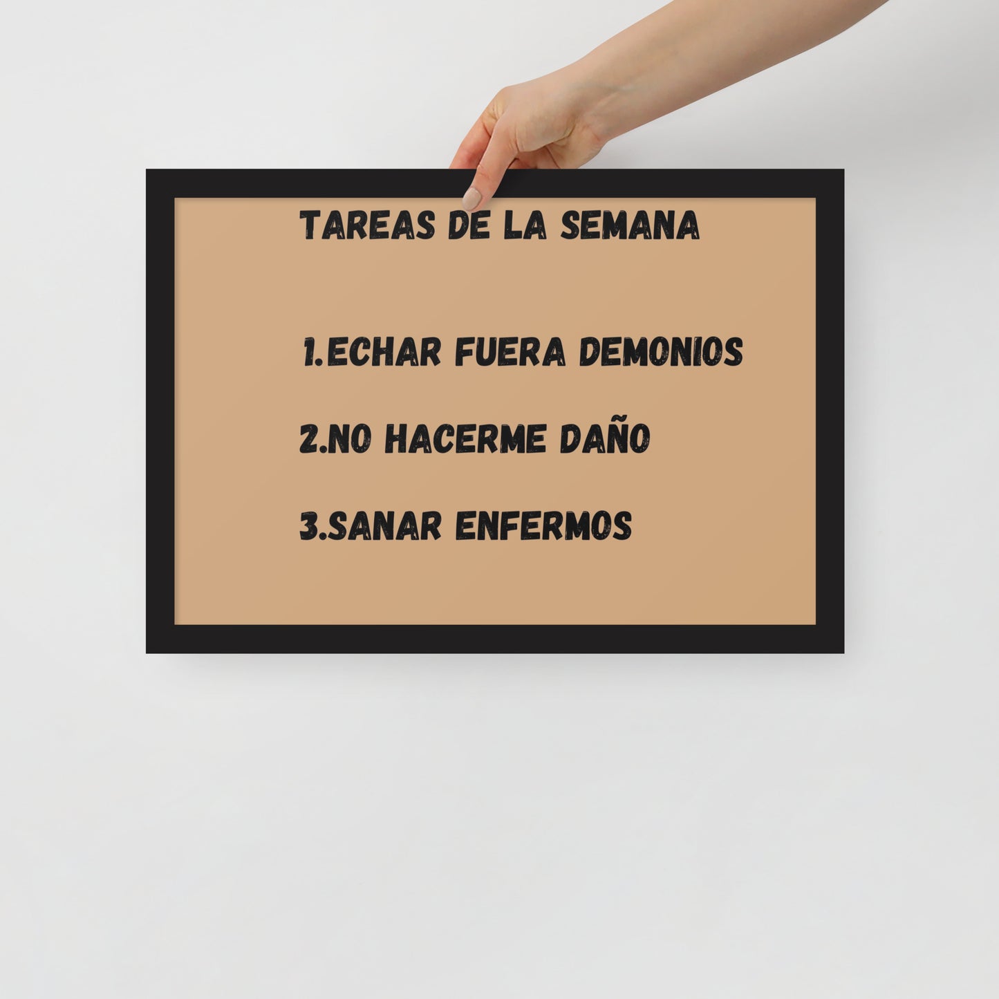 Póster con marco - Tareas de la semana