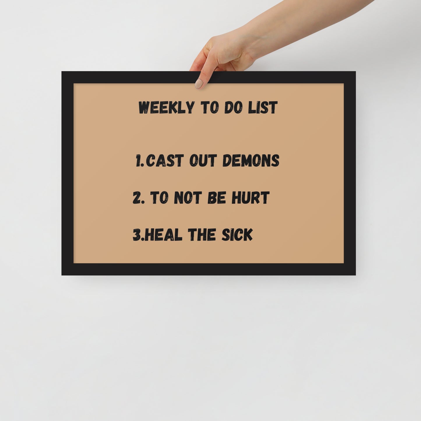 Framed poster - Weekly to do list