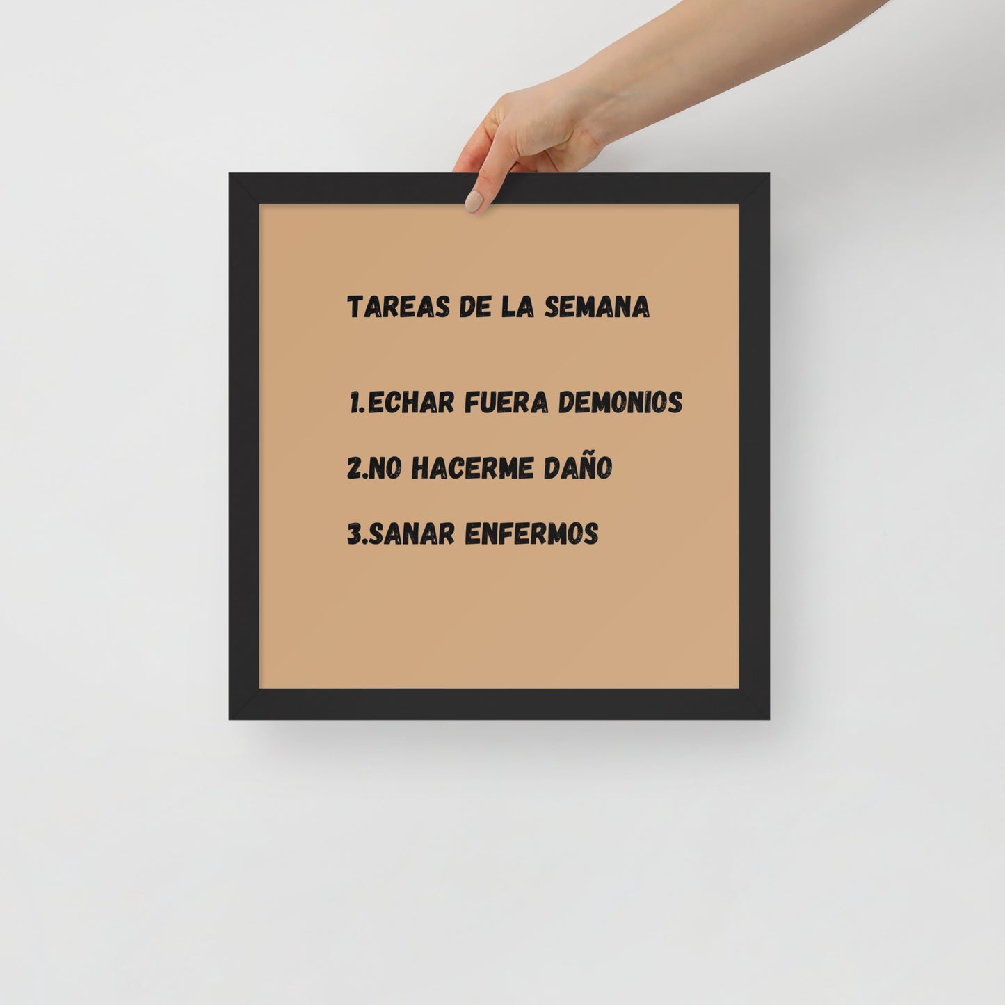 Póster con marco - Tareas de la semana