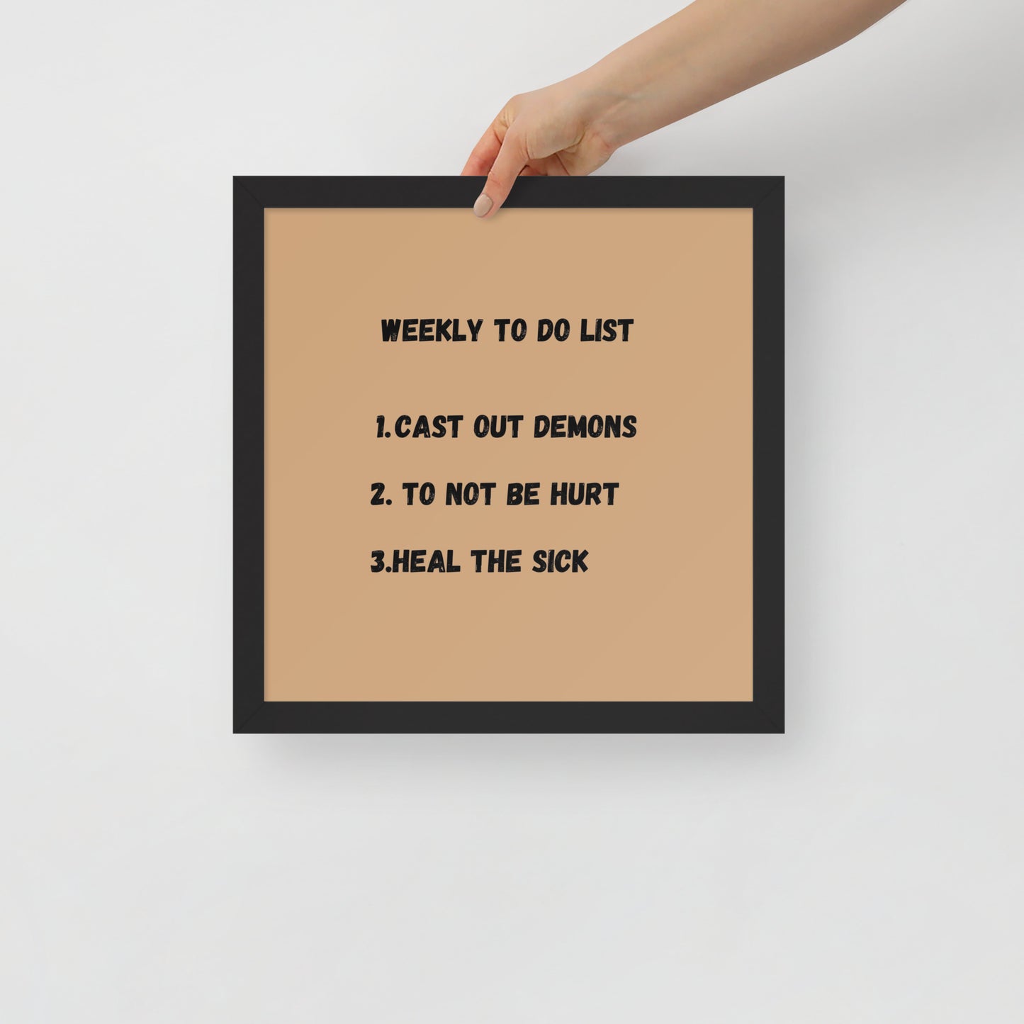 Framed poster - Weekly to do list
