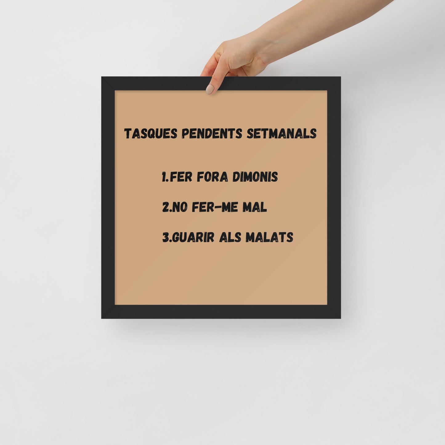 Cartell enmarcat - Tasques pendents setmanals