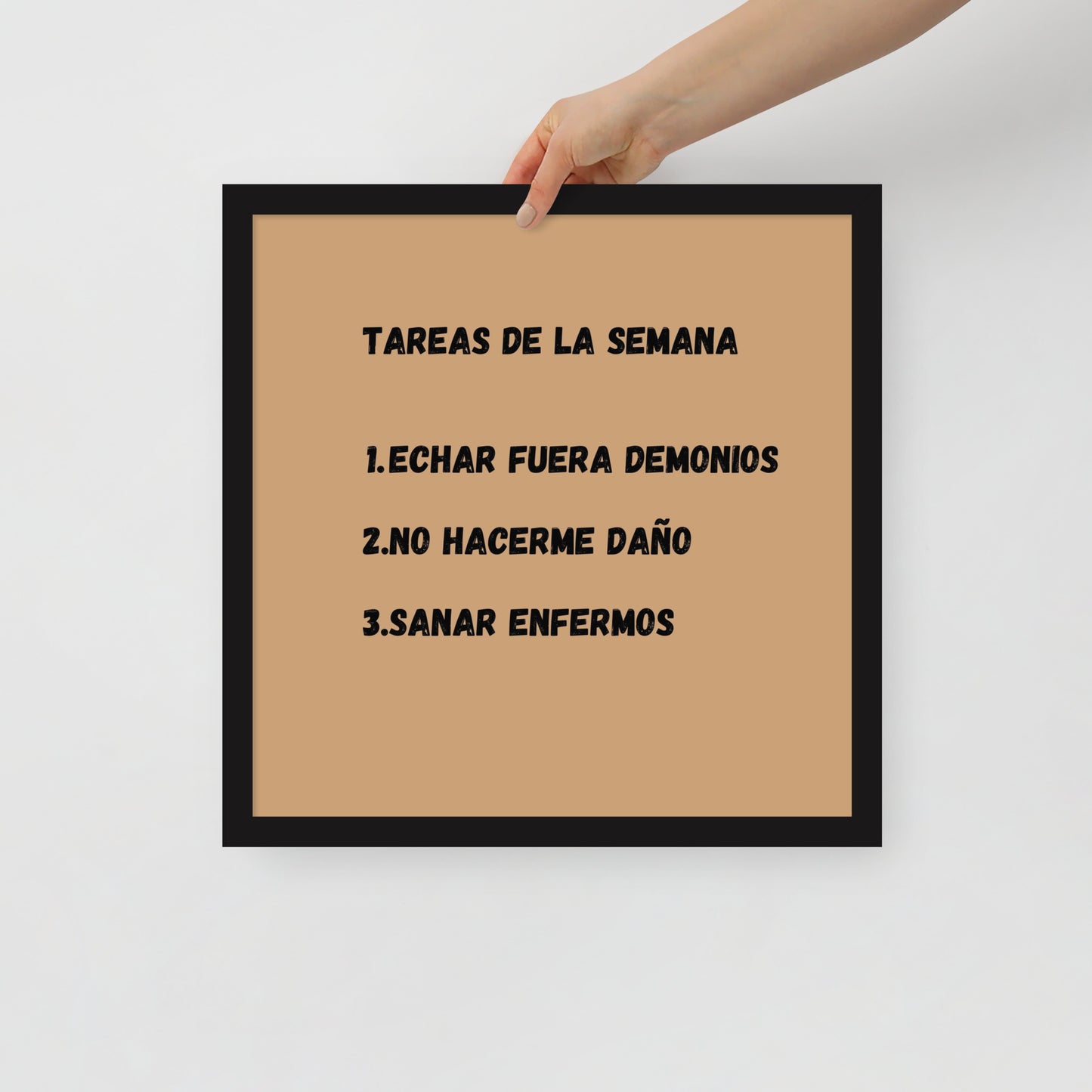 Póster con marco - Tareas de la semana