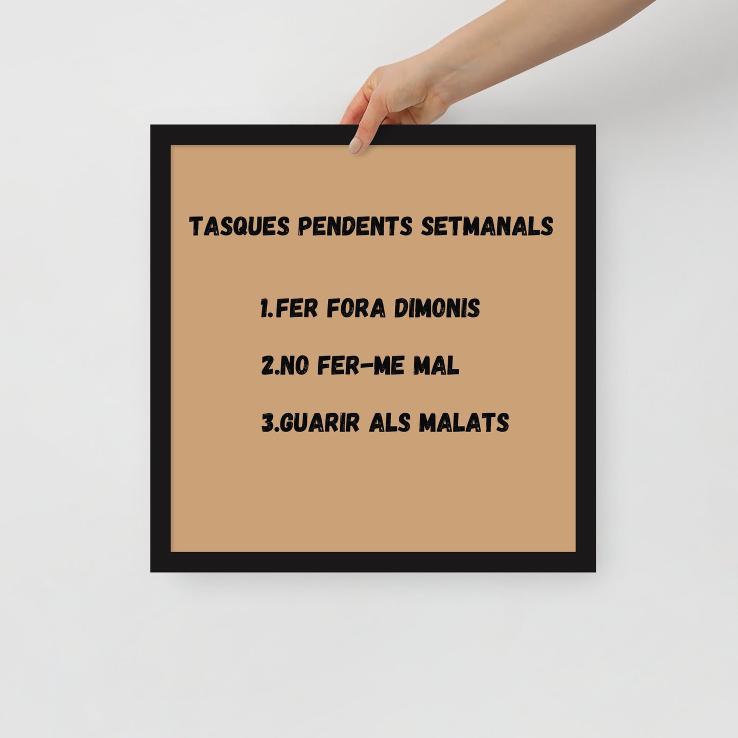 Cartell enmarcat - Tasques pendents setmanals