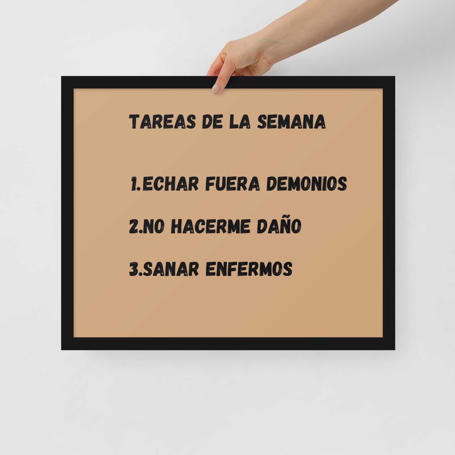 Póster con marco - Tareas de la semana