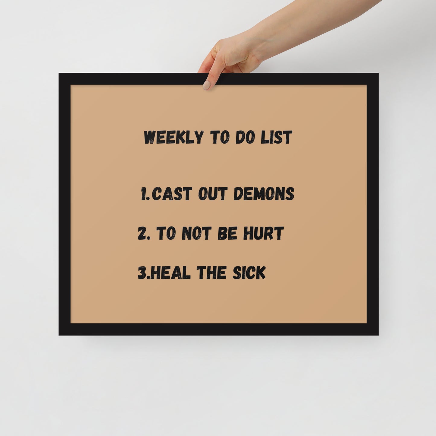 Framed poster - Weekly to do list