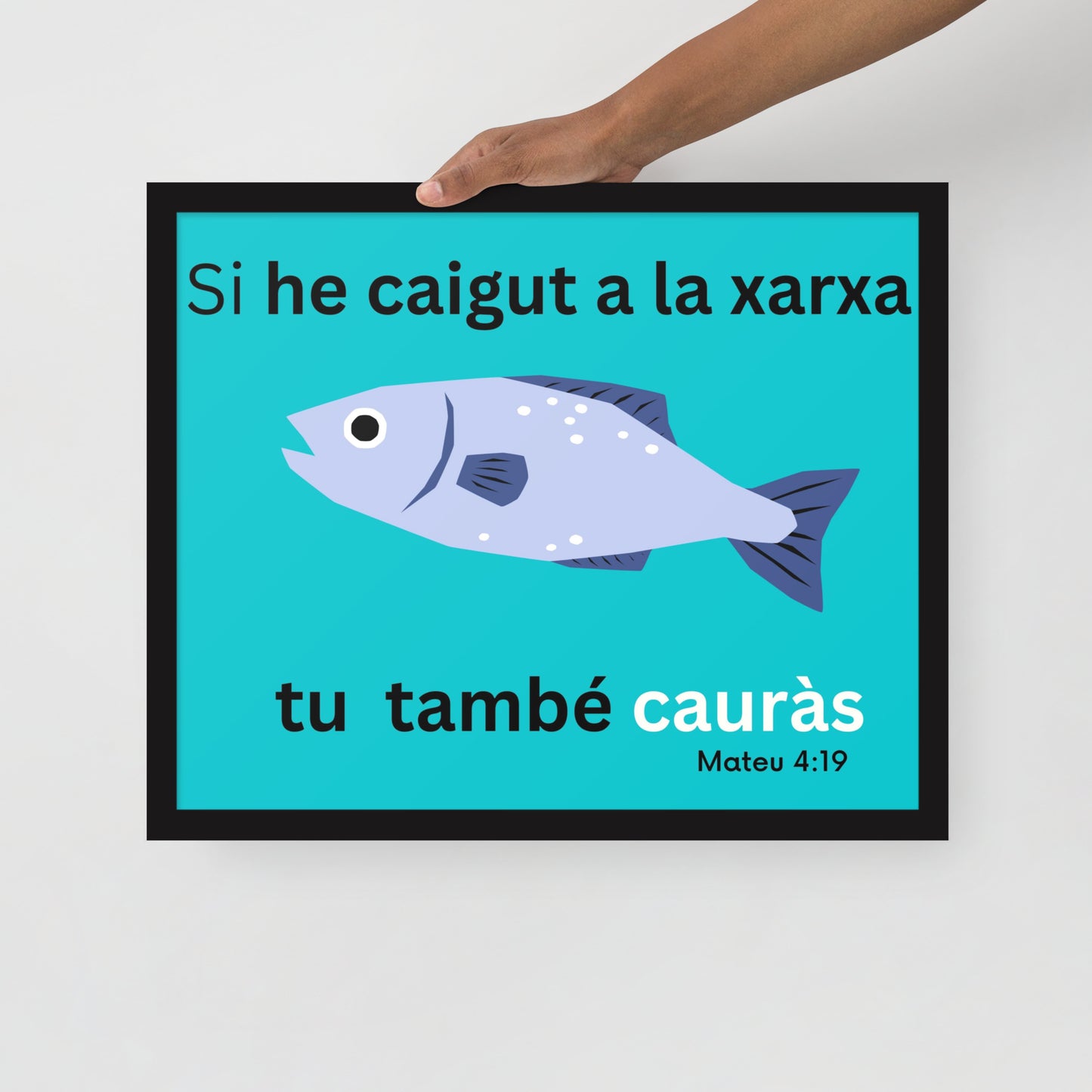 Cartell emmarcat - Si he caigut a la xarxa