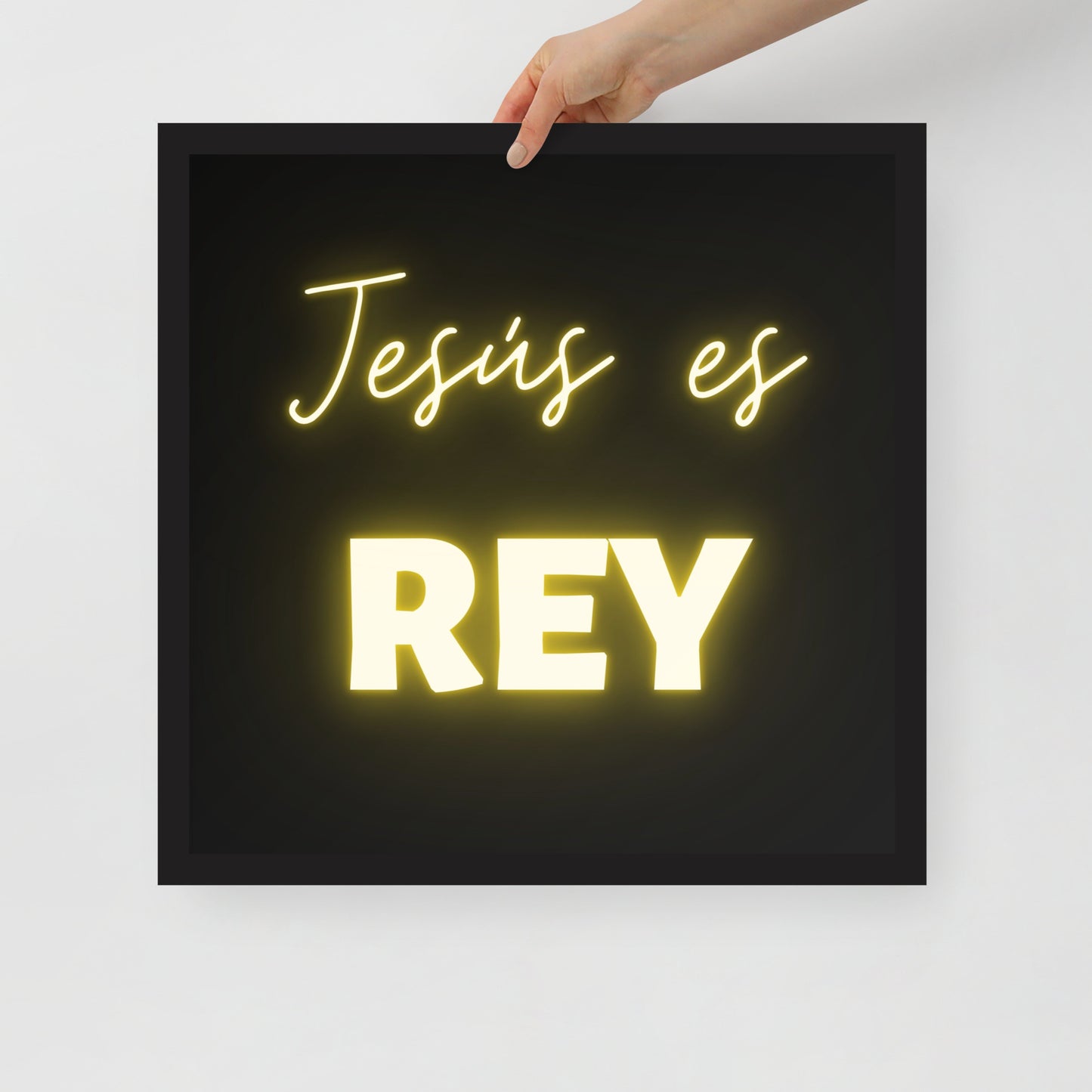 Póster con marco - Jesús es Rey