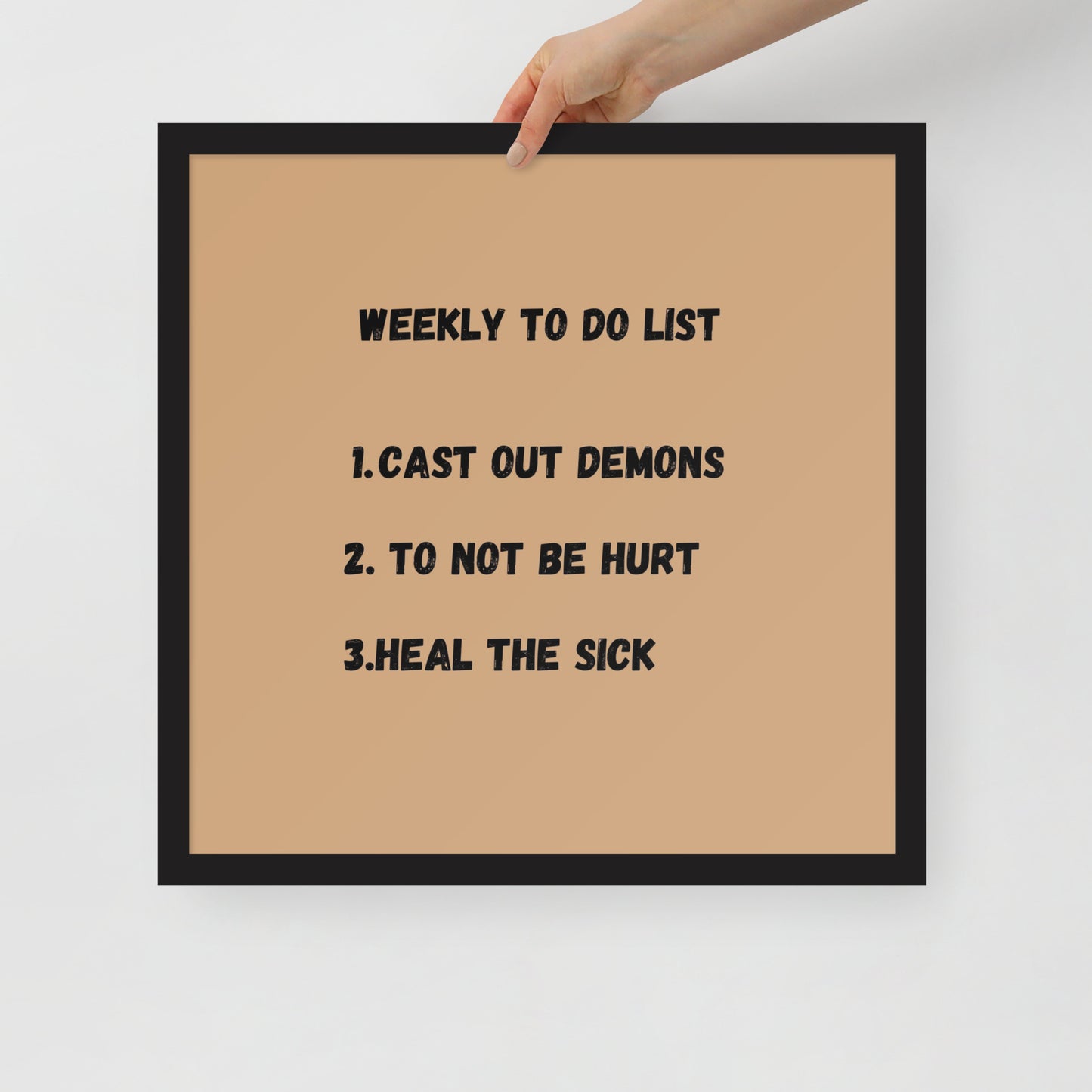 Framed poster - Weekly to do list