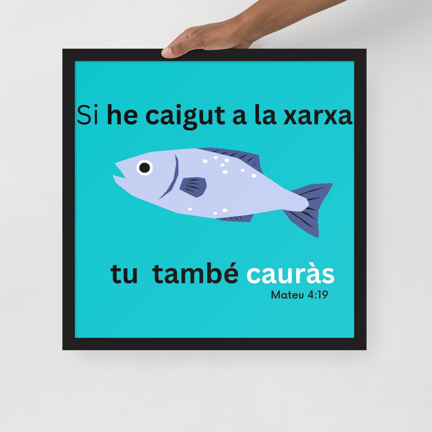 Cartell emmarcat - Si he caigut a la xarxa