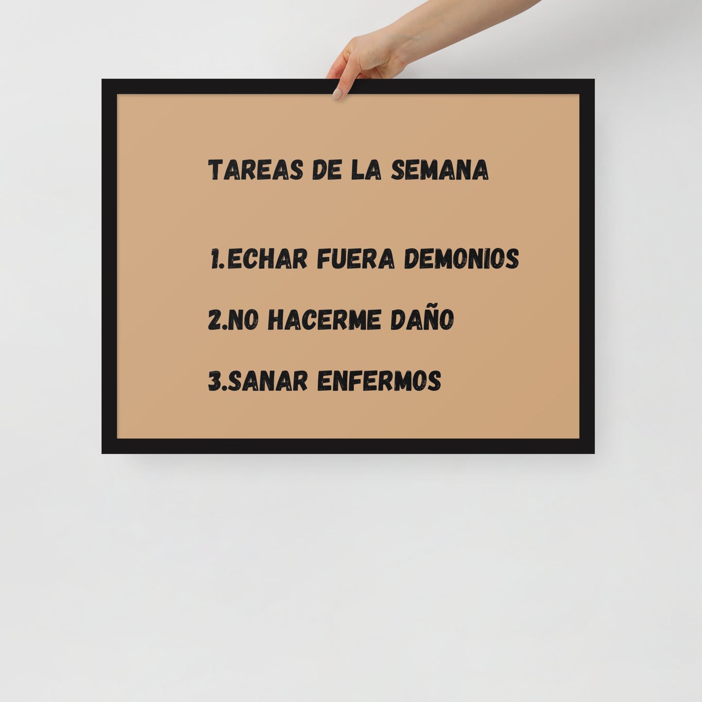 Póster con marco - Tareas de la semana