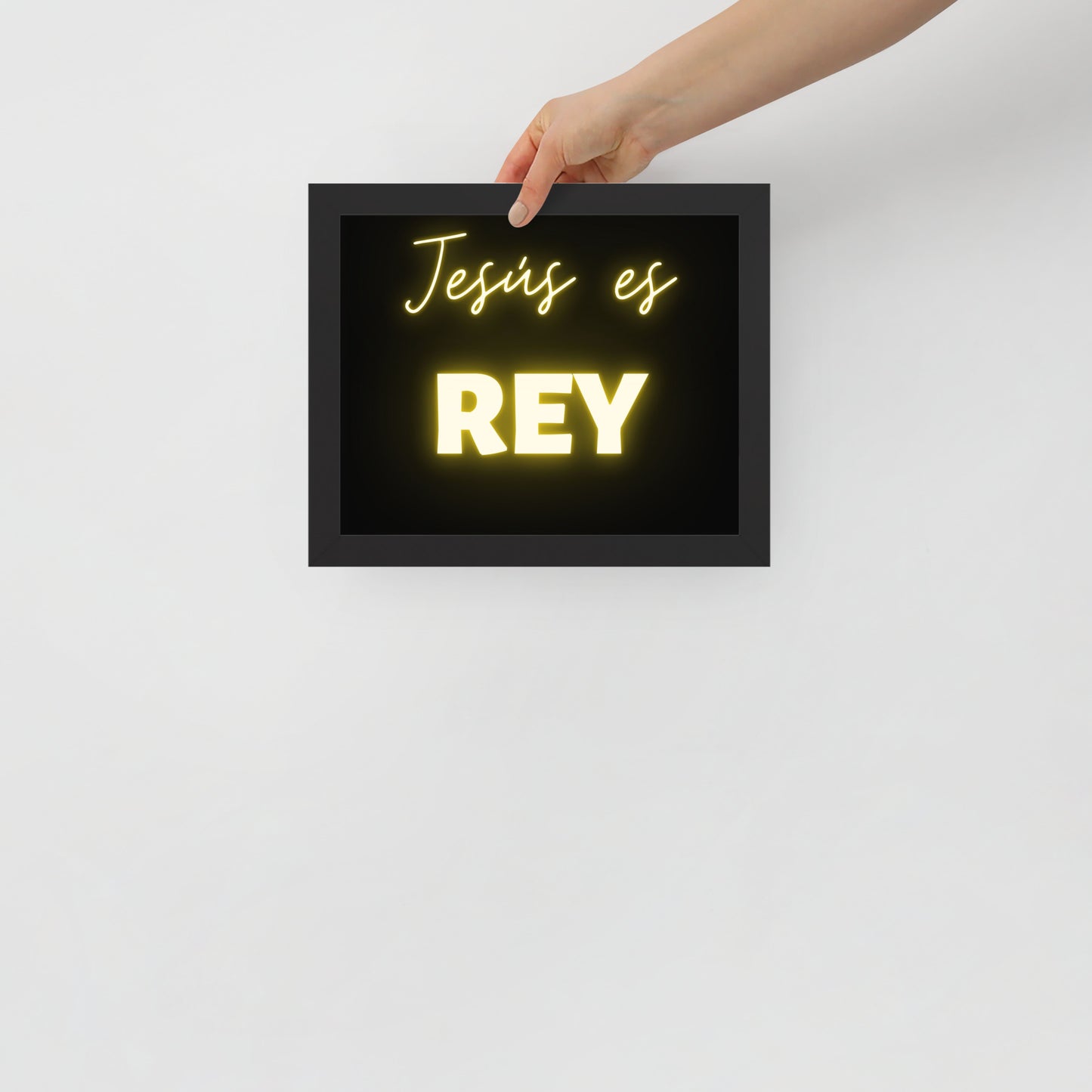Póster con marco - Jesús es Rey