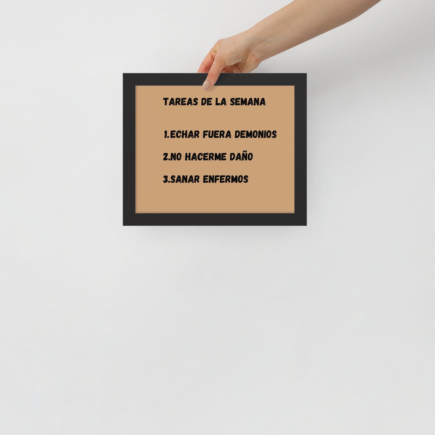 Póster con marco - Tareas de la semana