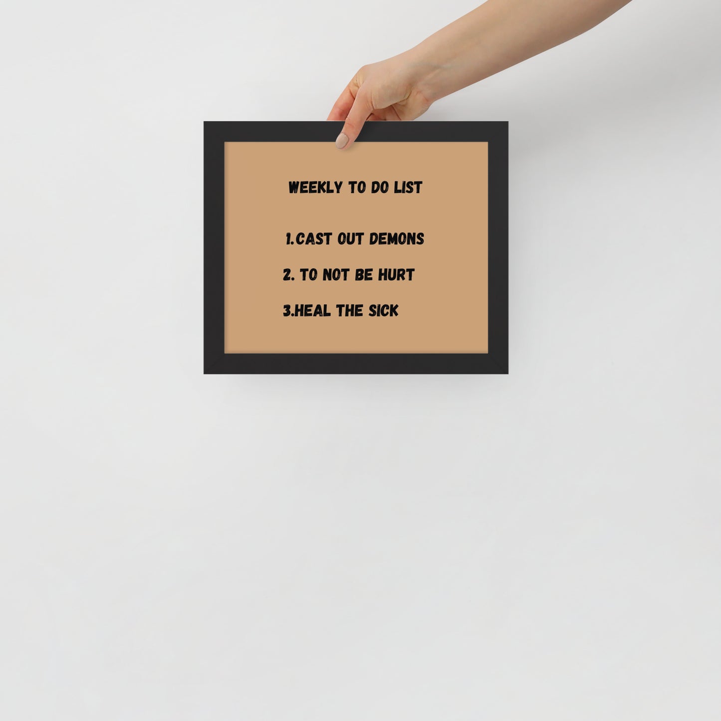 Framed poster - Weekly to do list