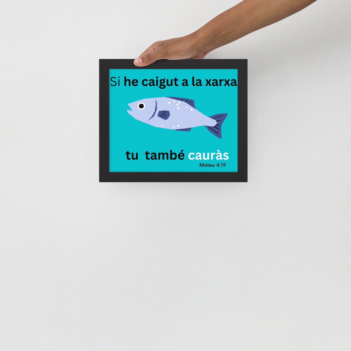 Cartell emmarcat - Si he caigut a la xarxa