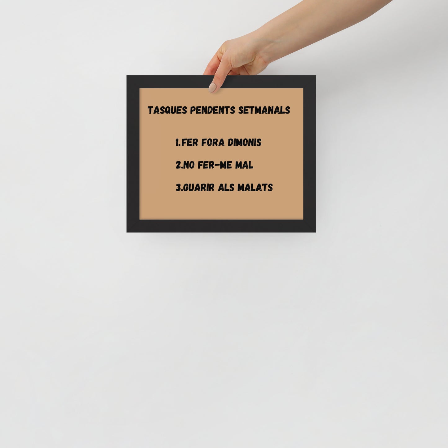 Cartell enmarcat - Tasques pendents setmanals