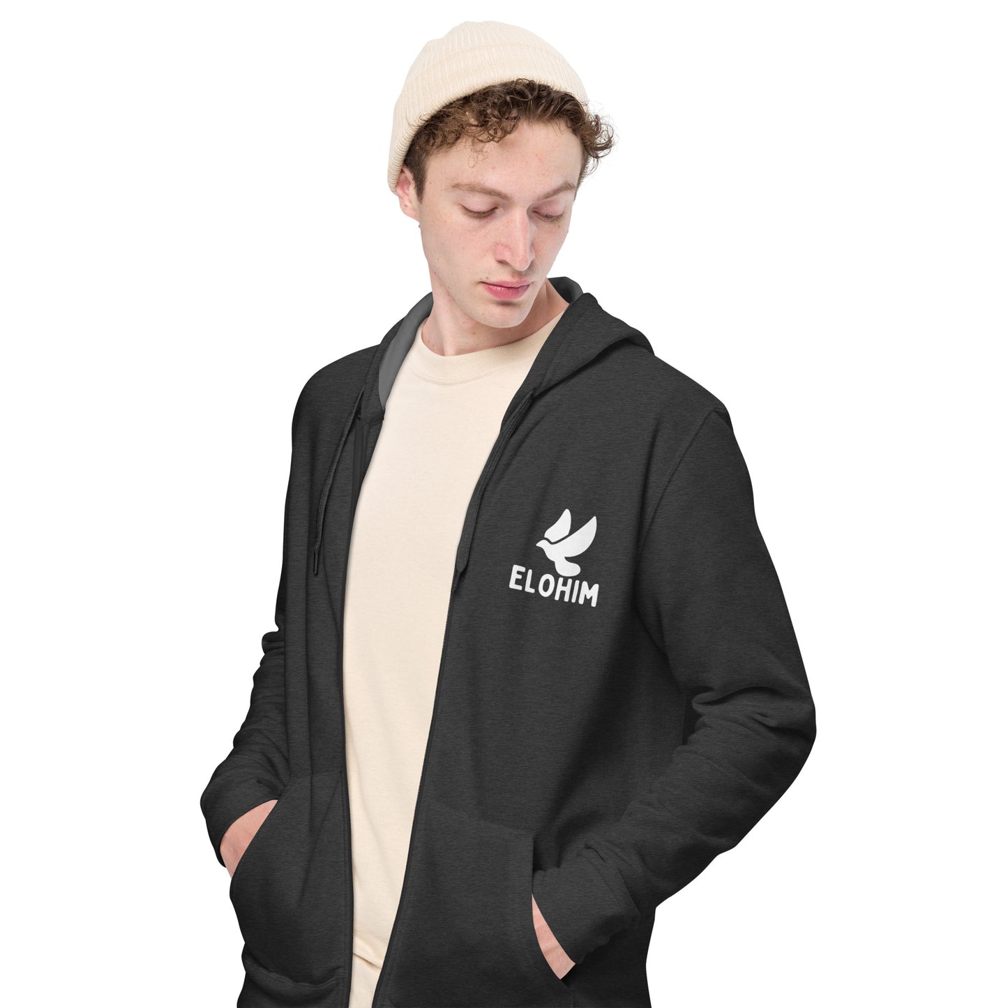 Sudadera con capucha y cremallera unisex