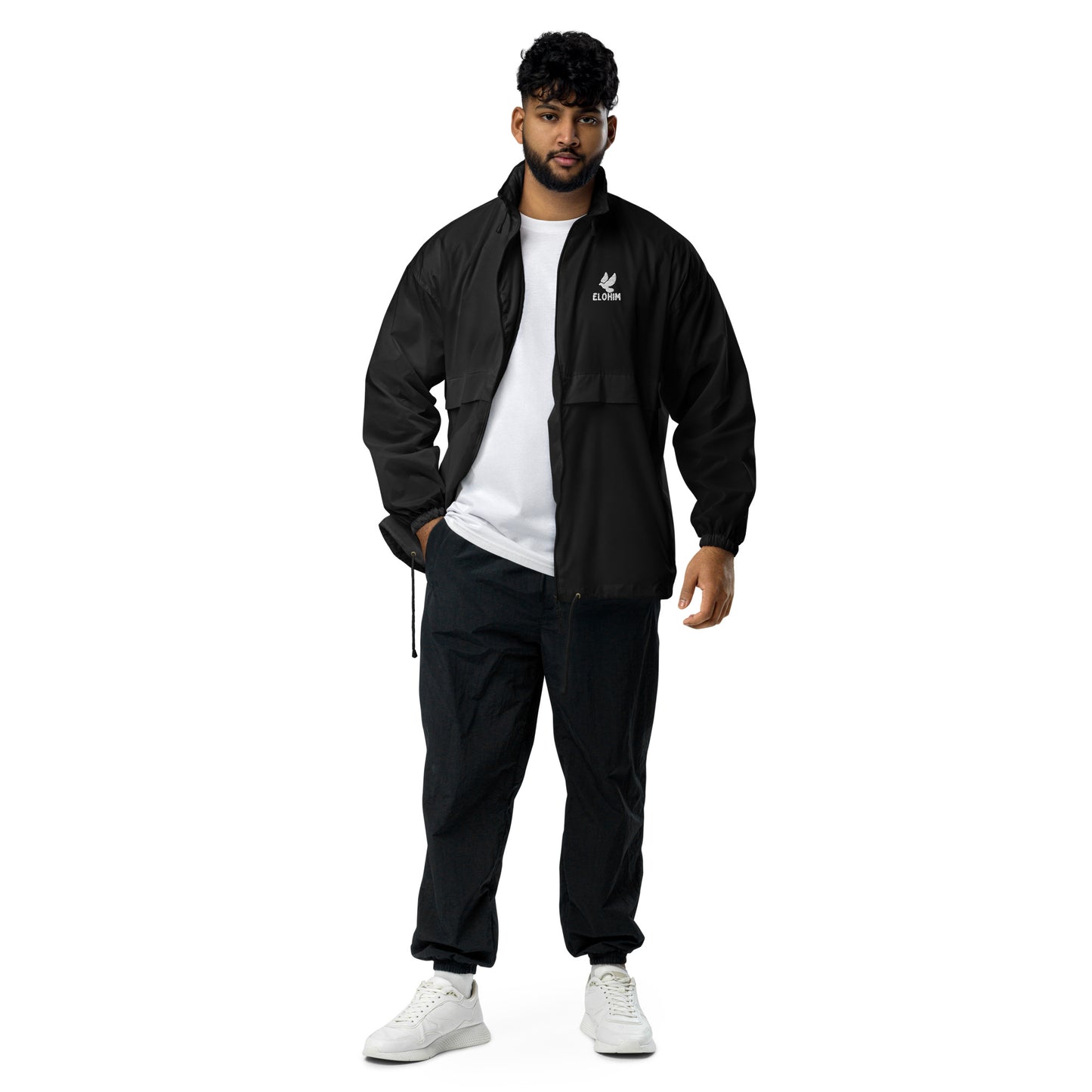 Cortavientos negro unisex Elohim