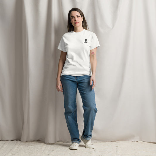 Camiseta básica blanca mujer logo Elohim.