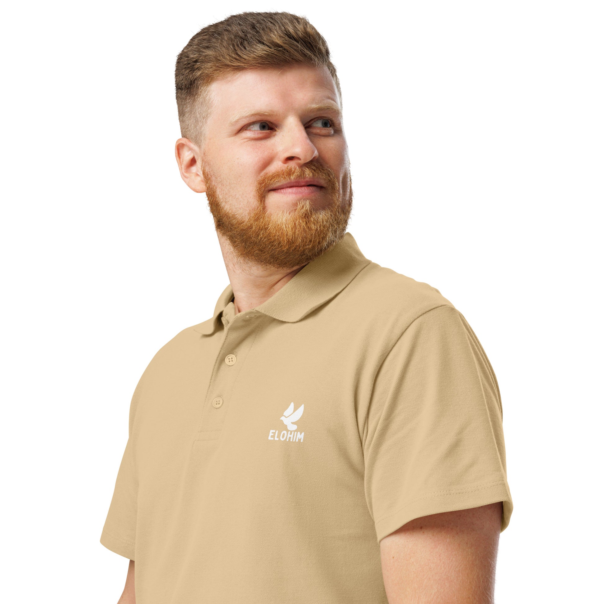 Polo cristiano premium amarillo claro  Elohim algodón 100% peinado