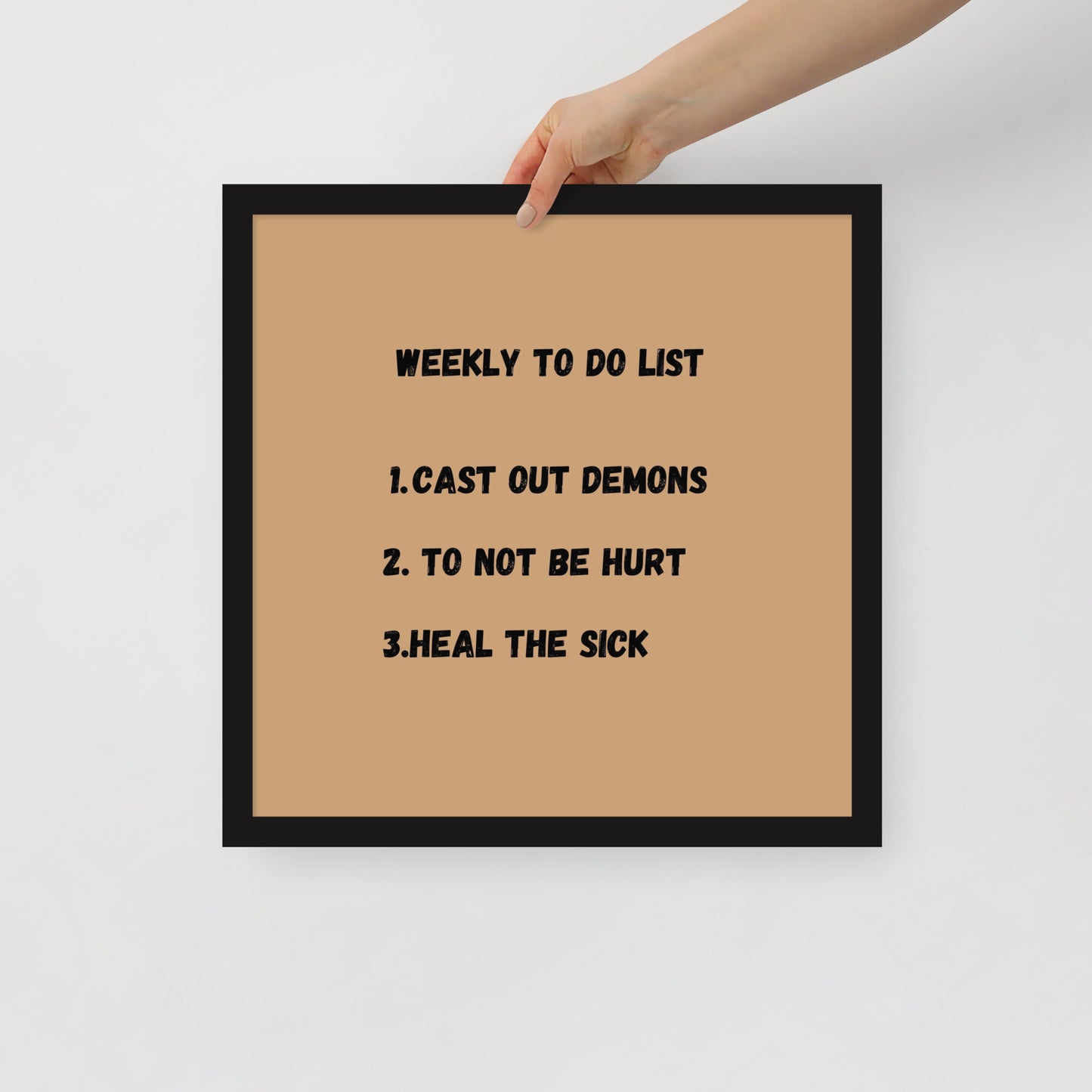 Framed poster - Weekly to do list