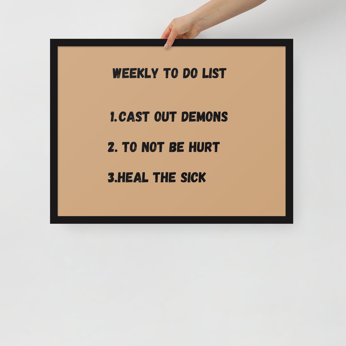 Framed poster - Weekly to do list